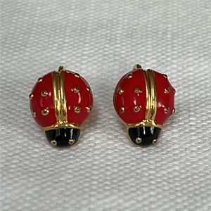 Clip-on Ladybug Earrings